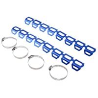 Cubierta protectora para tubo de escape de motocicleta para R1200GS F800GS F700GS F650GS (azul)